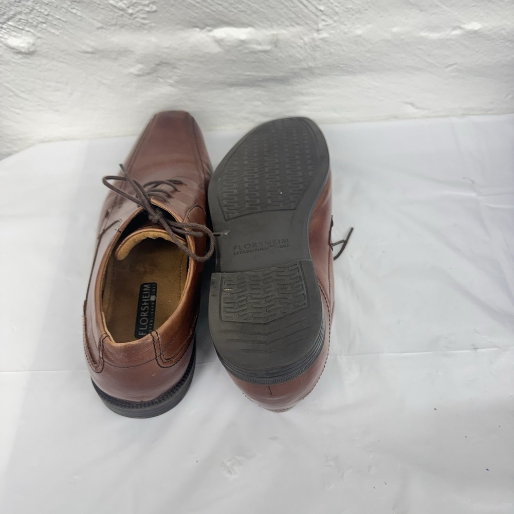 Florsheim Square Toe Brown Leather Oxford Men's Shoes Size 11 D - Picture 4 of 5